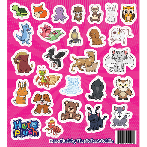 Sticker Sheet - Cute Kobolds & Pets - Gallant Goblin