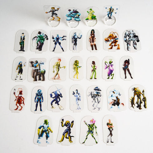 Arcknight Flat Plastic Miniatures - The Last Parsec - Explorers Horde Set - 32 2D Minis Preorder