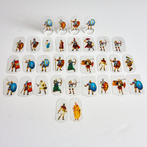 Arcknight Flat Plastic Miniatures - WWR Heroes of Rome Horde Set - 31 2D Minis