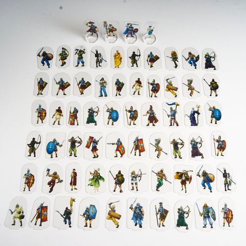 Arcknight Flat Plastic Miniatures - Weird Wars Rome Set - 62 2D Minis