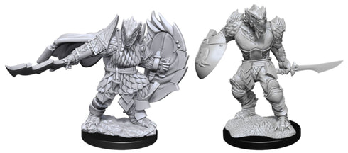 Nolzur's Marvelous Miniatures - Dragonborn Fighter Male (Sword & Shield) - Unpainted