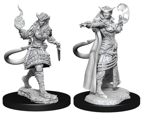 D&D Nolzur's Marvelous Miniatures - Tiefling Sorcerer Female (Tail) - Unpainted