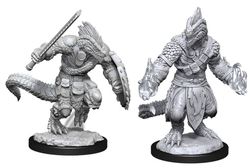 D&D Nolzur's Marvelous Miniatures - Lizardfolk Barbarian & Cleric - Unpainted
