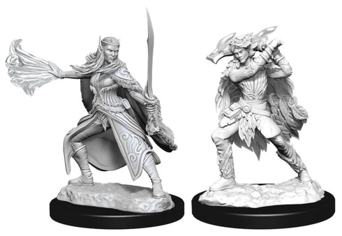 D & D Nolzur's Marvelous Miniatures - Winter Eladrin & Spring Eladrin - Unpainted