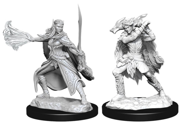 D & D Nolzur's Marvelous Miniatures - Winter Eladrin & Spring Eladrin - Unpainted