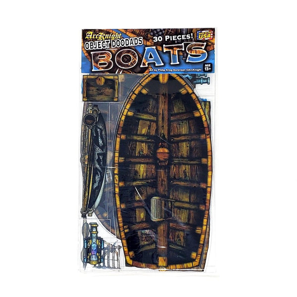 Arcknight Flat Plastic Miniatures - Boats - Roleplaying Objects 2.0 - 30 Pieces