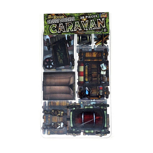 Arcknight Flat Plastic Miniatures - Caravan - Roleplaying Objects 2.0 - 38 Pieces
