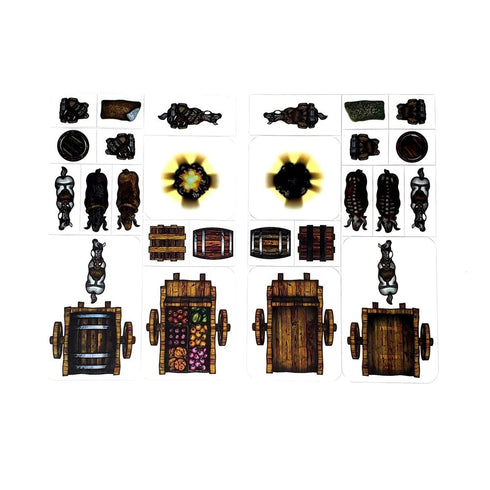 Arcknight Flat Plastic Miniatures - Caravan - Roleplaying Objects 2.0 - 38 Pieces