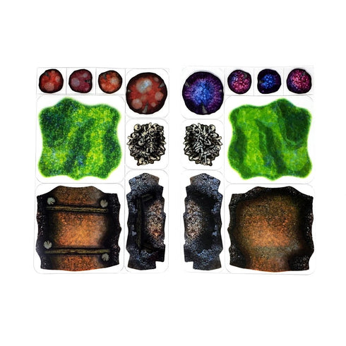 Arcknight Flat Plastic Miniatures - Caves - Roleplaying Objects 2.0 - 24 Pieces