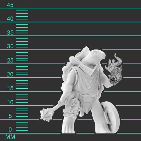 Krakenships Chellon (Tortle) Cleric - Unpainted
