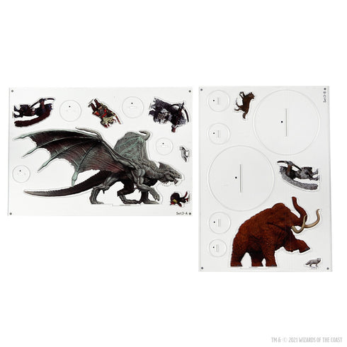 D&D Idols of the Realms Miniatures Icewind Dale Rime of the Frostmaiden-2D Young Adult White Dragon