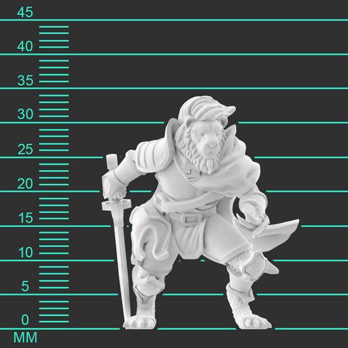 Krakenships Grimalkin (Tabaxi) Fighter - Unpainted