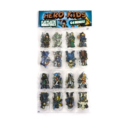 Arcknight Flat Plastic Miniatures - Hero Kids Set - 64 2D Minis
