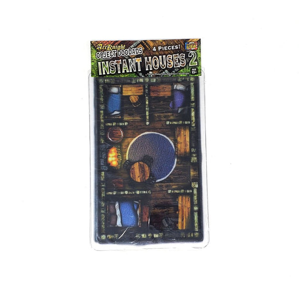 Arcknight Flat Plastic Miniatures - Instant Houses 2 - Roleplaying Objects 2.0 - 4 Pieces