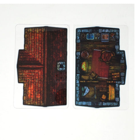 Arcknight Flat Plastic Miniatures - Instant Houses 2 - Roleplaying Objects 2.0 - 4 Pieces