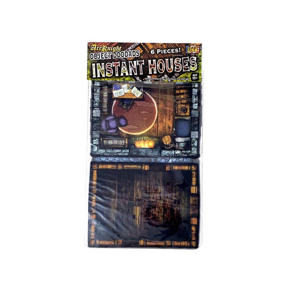 Arcknight Flat Plastic Miniatures - Instant Houses - Roleplaying Objects 2.0 - 6 Pieces
