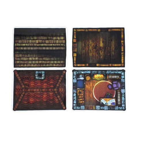 Arcknight Flat Plastic Miniatures - Instant Houses - Roleplaying Objects 2.0 - 6 Pieces