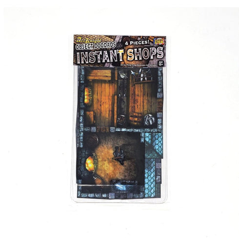 Arcknight Flat Plastic Miniatures - Instant Shops - Roleplaying Objects 2.0 - 4 Pieces