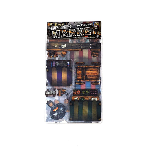 Arcknight Flat Plastic Miniatures - Market - Roleplaying Objects 2.0 - 40 Pieces