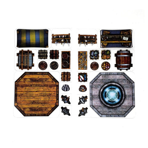 Arcknight Flat Plastic Miniatures - Market - Roleplaying Objects 2.0 - 40 Pieces