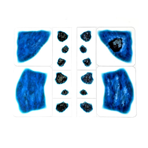 Arcknight Flat Plastic Miniatures - Rivers - Roleplaying Objects 2.0 - 14 Pieces