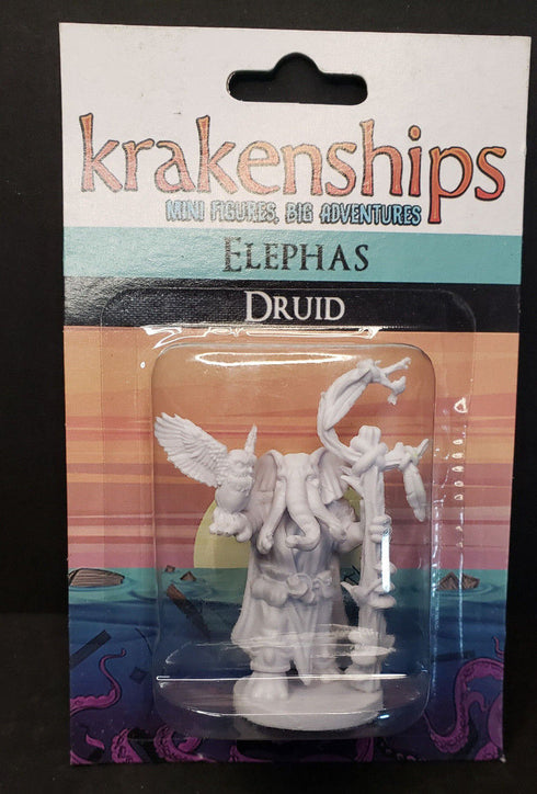 Krakenships Elphas (Loxodon) Druid - Unpainted