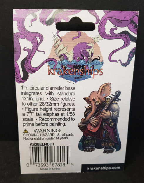 Krakenships Elphas (Loxodon) Bard - Unpainted