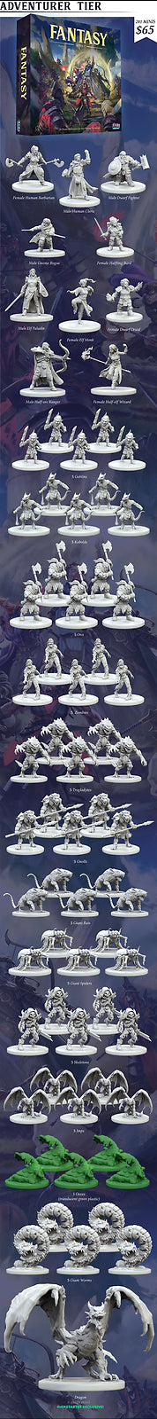 Blacklist Miniatures: Fantasy Series 1: Complete Kickstarter set including Dragon