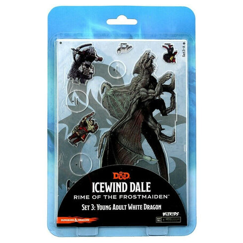 D&D Idols of the Realms Miniatures Icewind Dale Rime of the Frostmaiden-2D Young Adult White Dragon