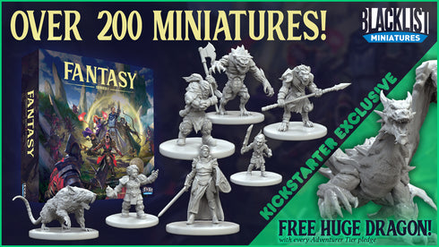 Blacklist Miniatures: Fantasy Series 1: Complete Kickstarter set including Dragon