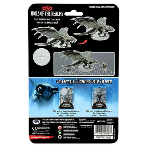 D&D Idols of the Realms Miniatures Icewind Dale Rime of the Frostmaiden-2D Young Adult White Dragon