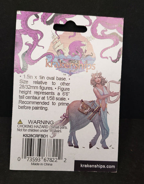 Krakenships Centaur Female Bard - Unpainted
