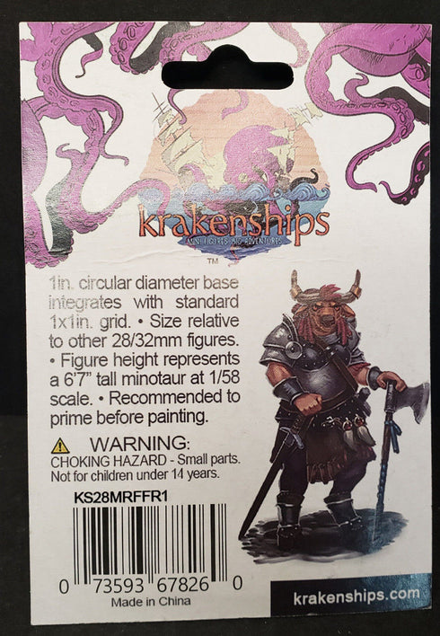 Krakenships Minotaur Female Fighter - Unpainted