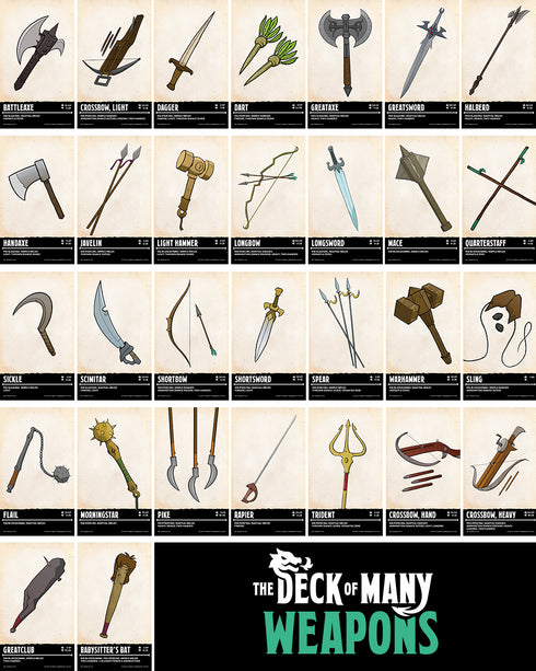Deck of Many: Weapons