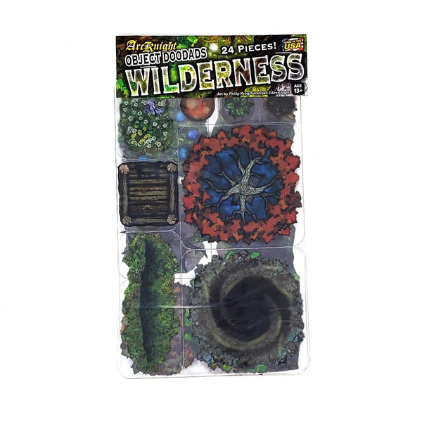Arcknight Flat Plastic Miniatures - Wilderness - Roleplaying Objects 2.0 - 24 Pieces