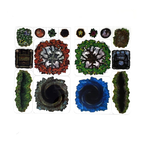 Arcknight Flat Plastic Miniatures - Wilderness - Roleplaying Objects 2.0 - 24 Pieces