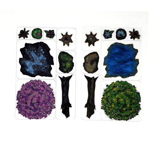 Arcknight Flat Plastic Miniatures - Wilderness - Roleplaying Objects 2.0 - 24 Pieces