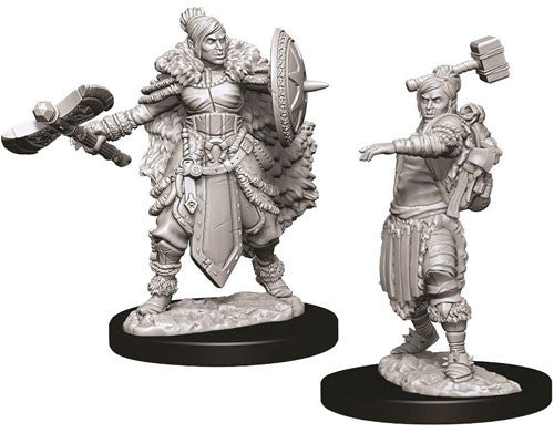 D&D - Unpainted Female Half-Orc Barbarian