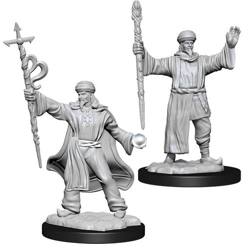 D&D Nolzurs Marvelous Unpainted Miniatures Human Wizard Male - Turban