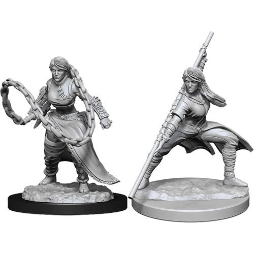 D&D - Unpainted Human Monk Female - W14