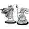 Magic the Gathering Unpainted Miniatures Elf Fighter & Elf Cleric