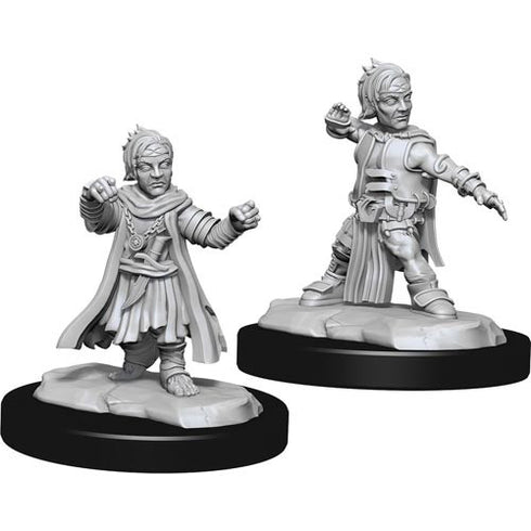 Pathfinder - Unpainted Halfling Monk Male