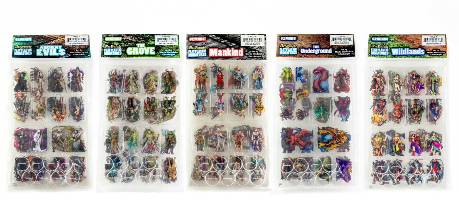Arcknight Flat Plastic Miniatures: Southlands Set - 62 RPG Tokens For D&D, Tabletop Gaming - View #12